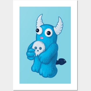 Creepy Cute Blue Demon Posters and Art